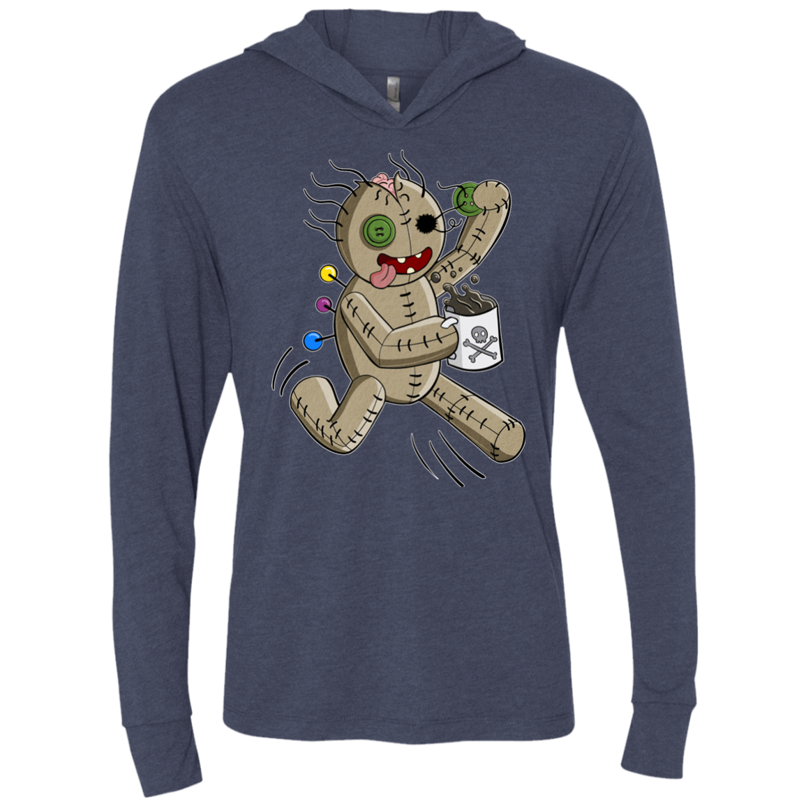 T-Shirts Vintage Navy / X-Small Voodoo Coffee Runner Triblend Long Sleeve Hoodie Tee