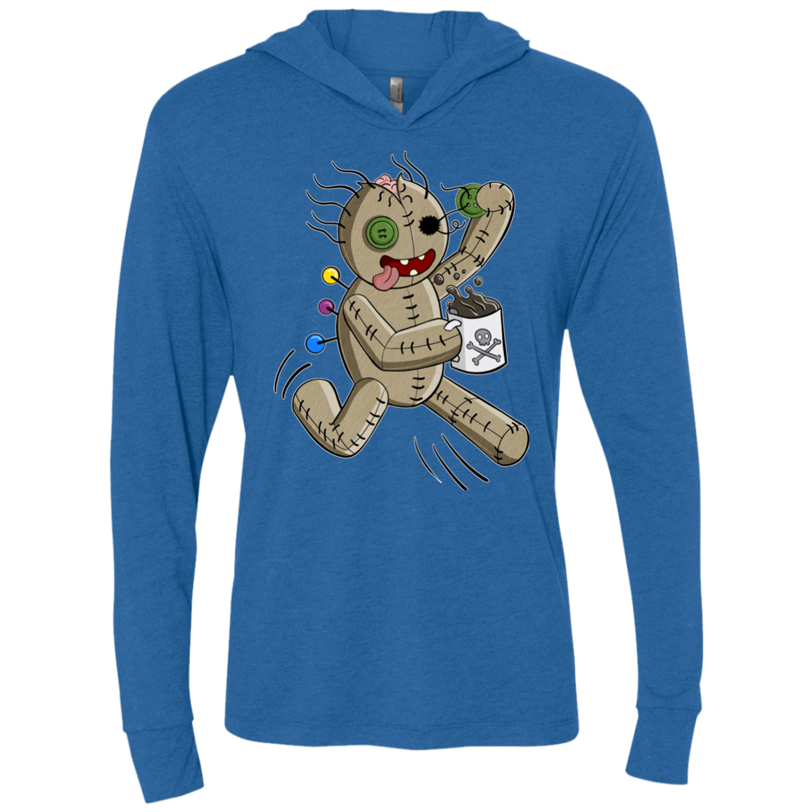 T-Shirts Vintage Royal / X-Small Voodoo Coffee Runner Triblend Long Sleeve Hoodie Tee