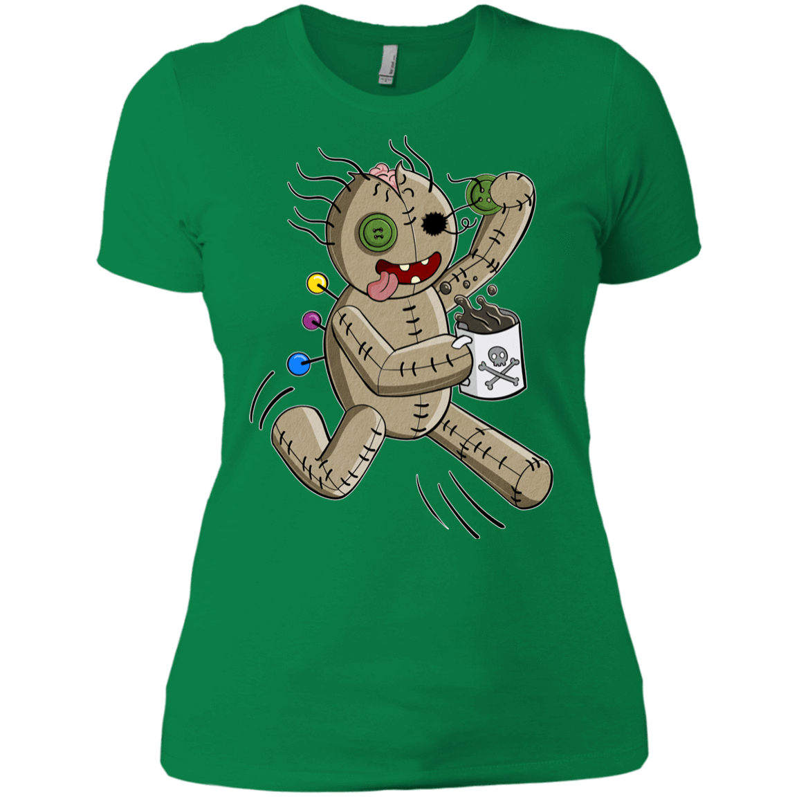 T-Shirts Kelly Green / X-Small Voodoo Coffee Runner Women's Premium T-Shirt