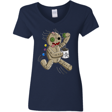 T-Shirts Navy / S Voodoo Coffee Runner Women's V-Neck T-Shirt