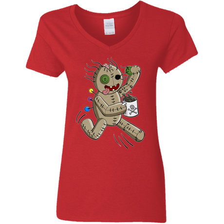 T-Shirts Red / S Voodoo Coffee Runner Women's V-Neck T-Shirt