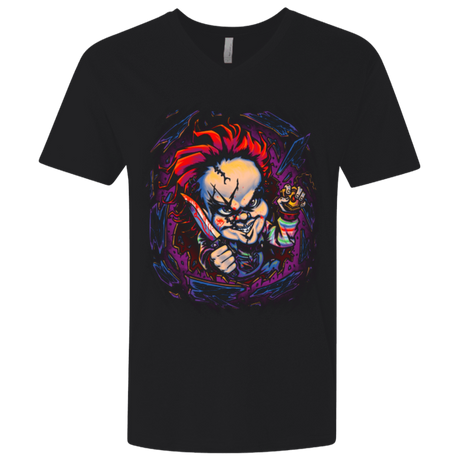 T-Shirts Black / X-Small Voodoo Doll of Death Men's Premium V-Neck