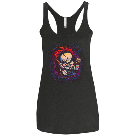 T-Shirts Vintage Black / X-Small Voodoo Doll of Death Women's Triblend Racerback Tank
