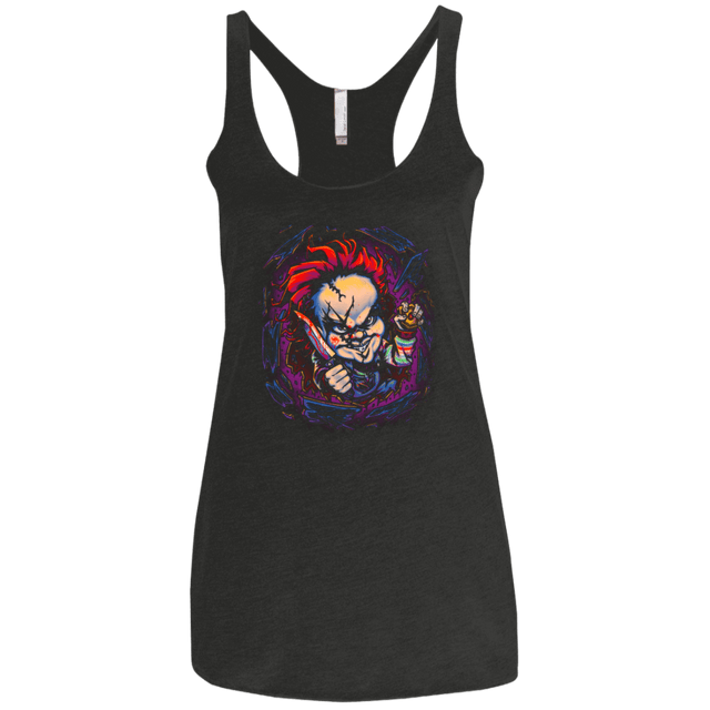T-Shirts Vintage Black / X-Small Voodoo Doll of Death Women's Triblend Racerback Tank
