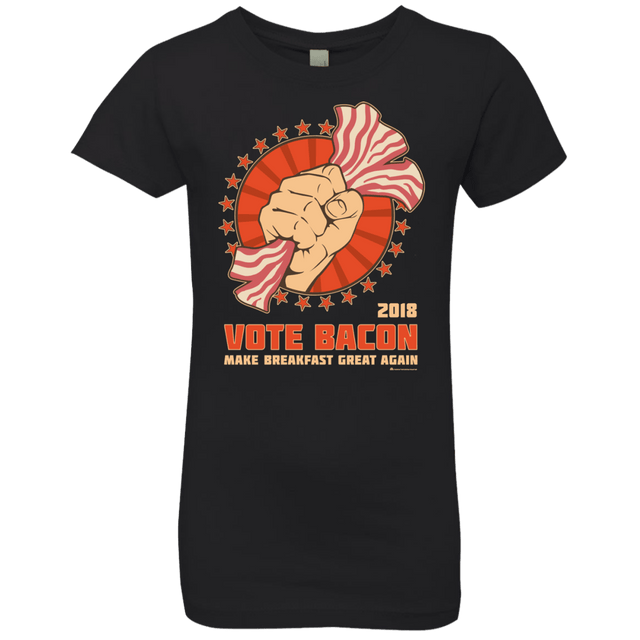 T-Shirts Black / YXS Vote Bacon In 2018 Girls Premium T-Shirt
