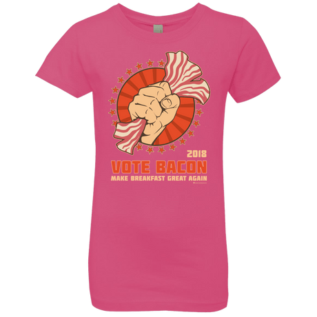 T-Shirts Hot Pink / YXS Vote Bacon In 2018 Girls Premium T-Shirt
