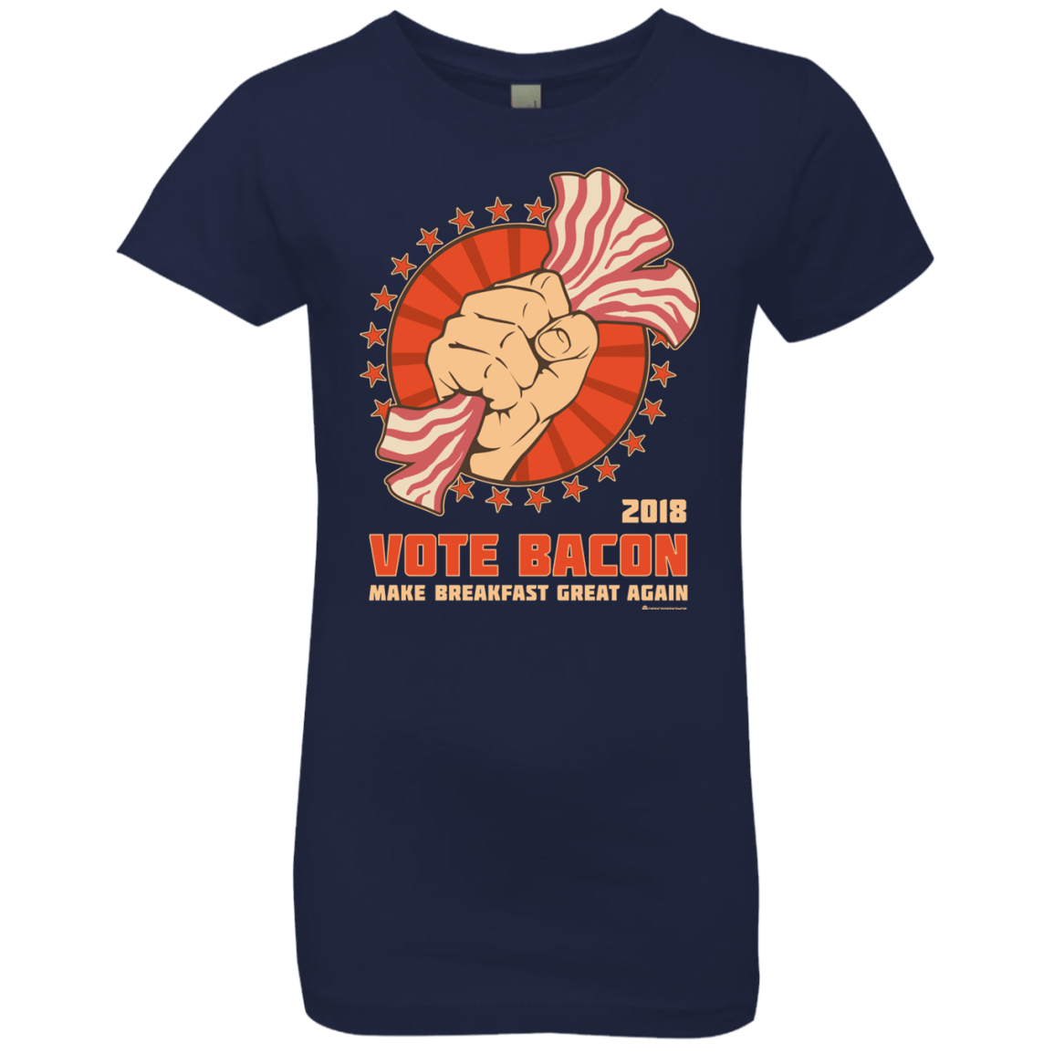 T-Shirts Midnight Navy / YXS Vote Bacon In 2018 Girls Premium T-Shirt