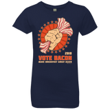 T-Shirts Midnight Navy / YXS Vote Bacon In 2018 Girls Premium T-Shirt