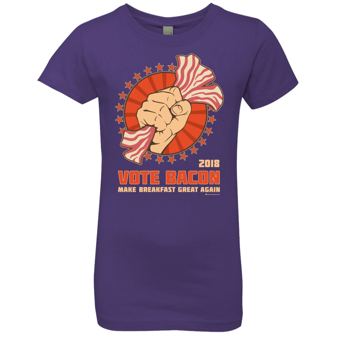T-Shirts Purple Rush / YXS Vote Bacon In 2018 Girls Premium T-Shirt