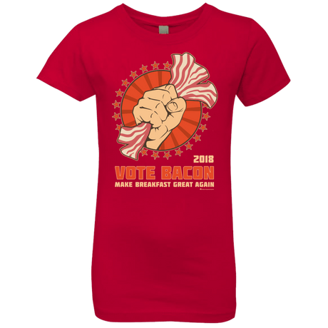 T-Shirts Red / YXS Vote Bacon In 2018 Girls Premium T-Shirt