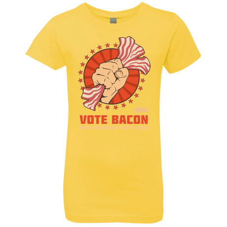 T-Shirts Vibrant Yellow / YXS Vote Bacon In 2018 Girls Premium T-Shirt
