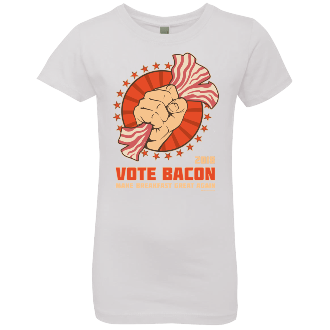 T-Shirts White / YXS Vote Bacon In 2018 Girls Premium T-Shirt