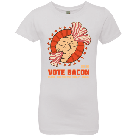 T-Shirts White / YXS Vote Bacon In 2018 Girls Premium T-Shirt