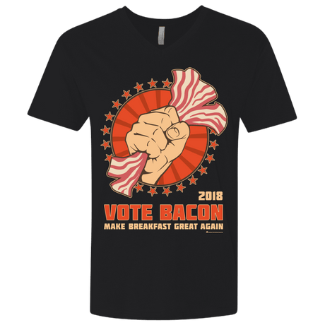 T-Shirts Black / X-Small Vote Bacon In 2018 Men's Premium V-Neck