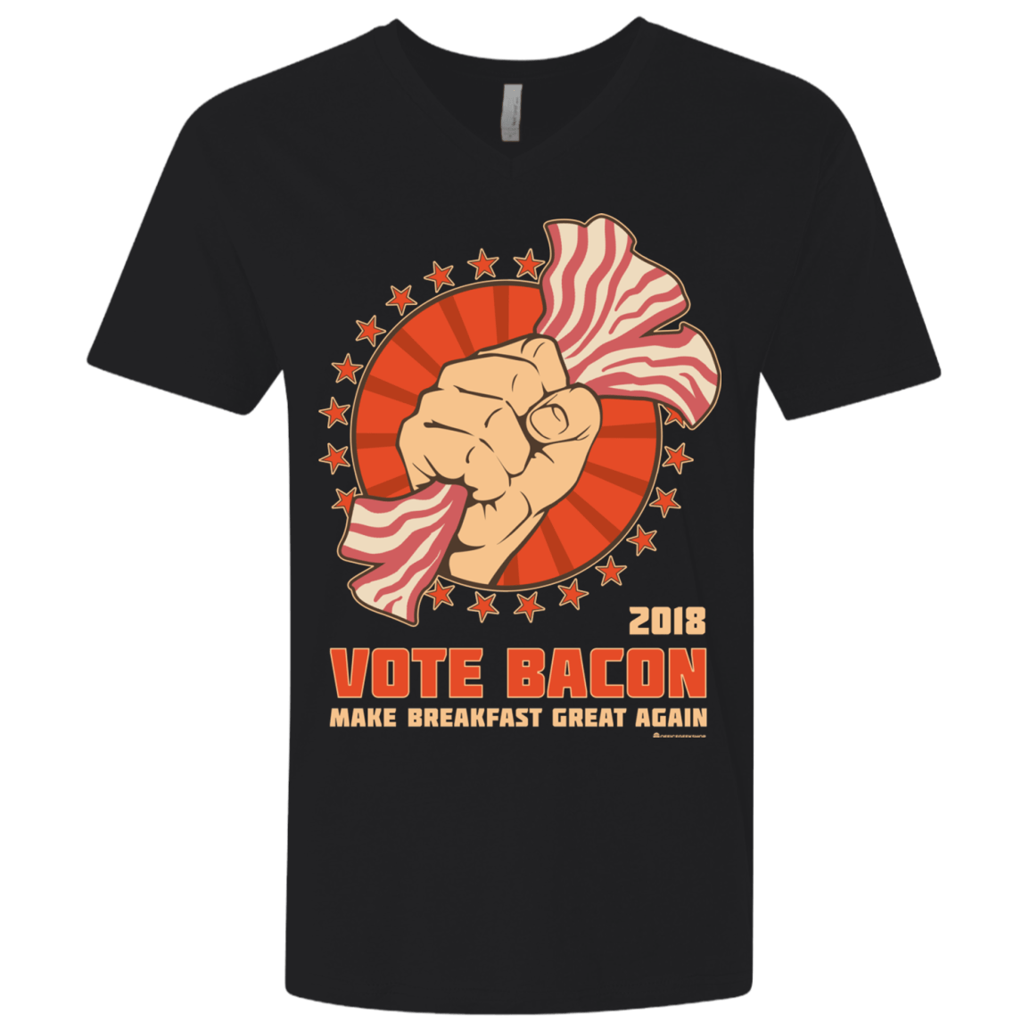 T-Shirts Black / X-Small Vote Bacon In 2018 Men's Premium V-Neck