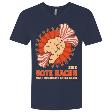 T-Shirts Midnight Navy / X-Small Vote Bacon In 2018 Men's Premium V-Neck