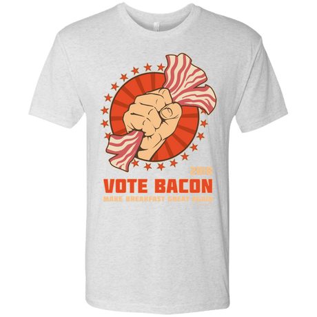 T-Shirts Heather White / Small Vote Bacon In 2018 Men's Triblend T-Shirt