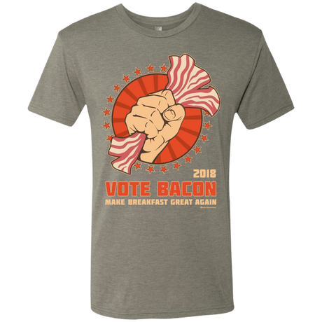 T-Shirts Venetian Grey / Small Vote Bacon In 2018 Men's Triblend T-Shirt