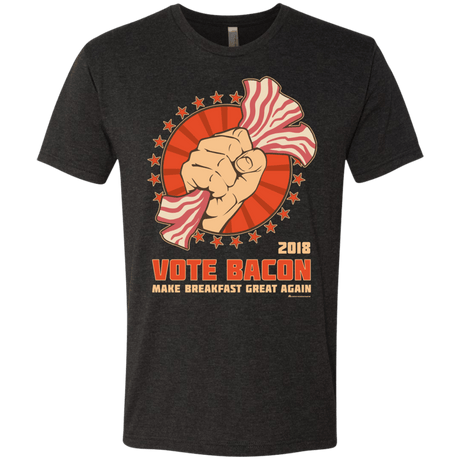 T-Shirts Vintage Black / Small Vote Bacon In 2018 Men's Triblend T-Shirt