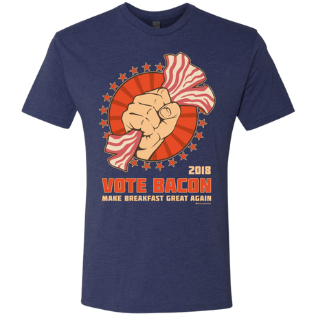 T-Shirts Vintage Navy / Small Vote Bacon In 2018 Men's Triblend T-Shirt