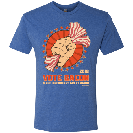 T-Shirts Vintage Royal / Small Vote Bacon In 2018 Men's Triblend T-Shirt