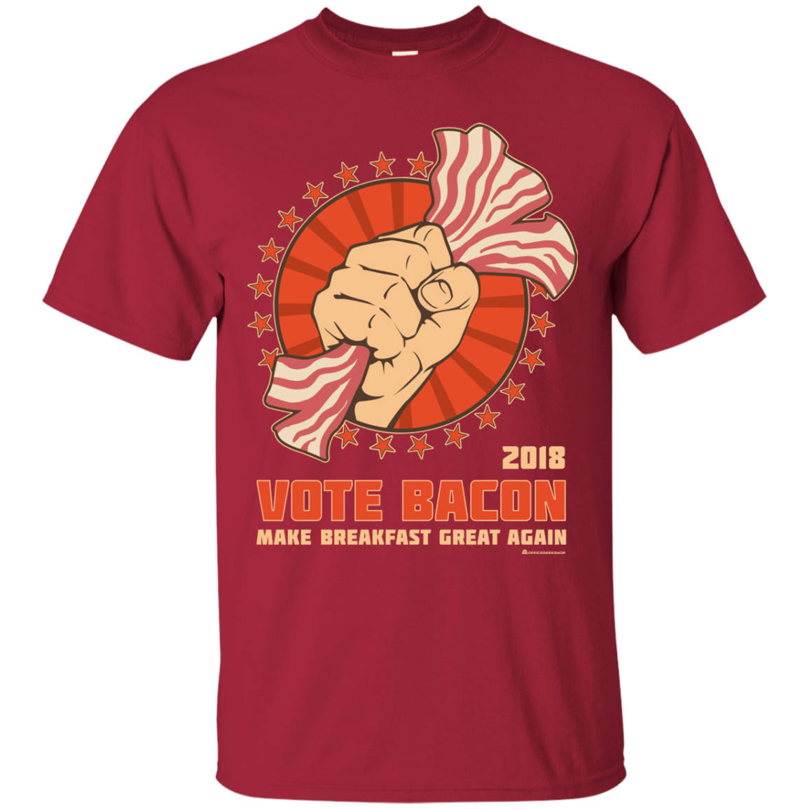 T-Shirts Cardinal / Small Vote Bacon In 2018 T-Shirt