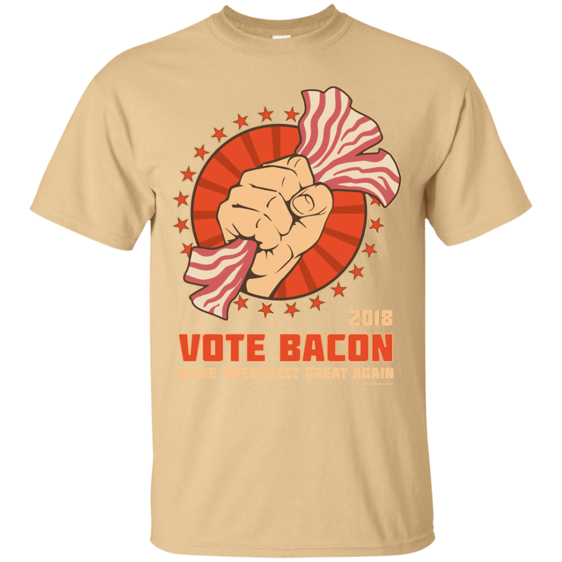 T-Shirts Vegas Gold / Small Vote Bacon In 2018 T-Shirt