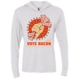 T-Shirts Heather White / X-Small Vote Bacon In 2018 Triblend Long Sleeve Hoodie Tee