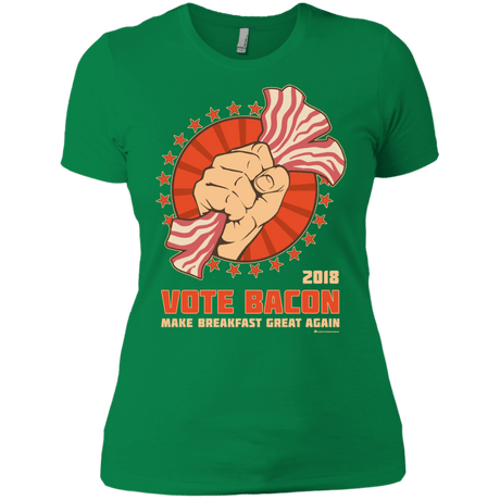 T-Shirts Kelly Green / X-Small Vote Bacon In 2018 Women's Premium T-Shirt