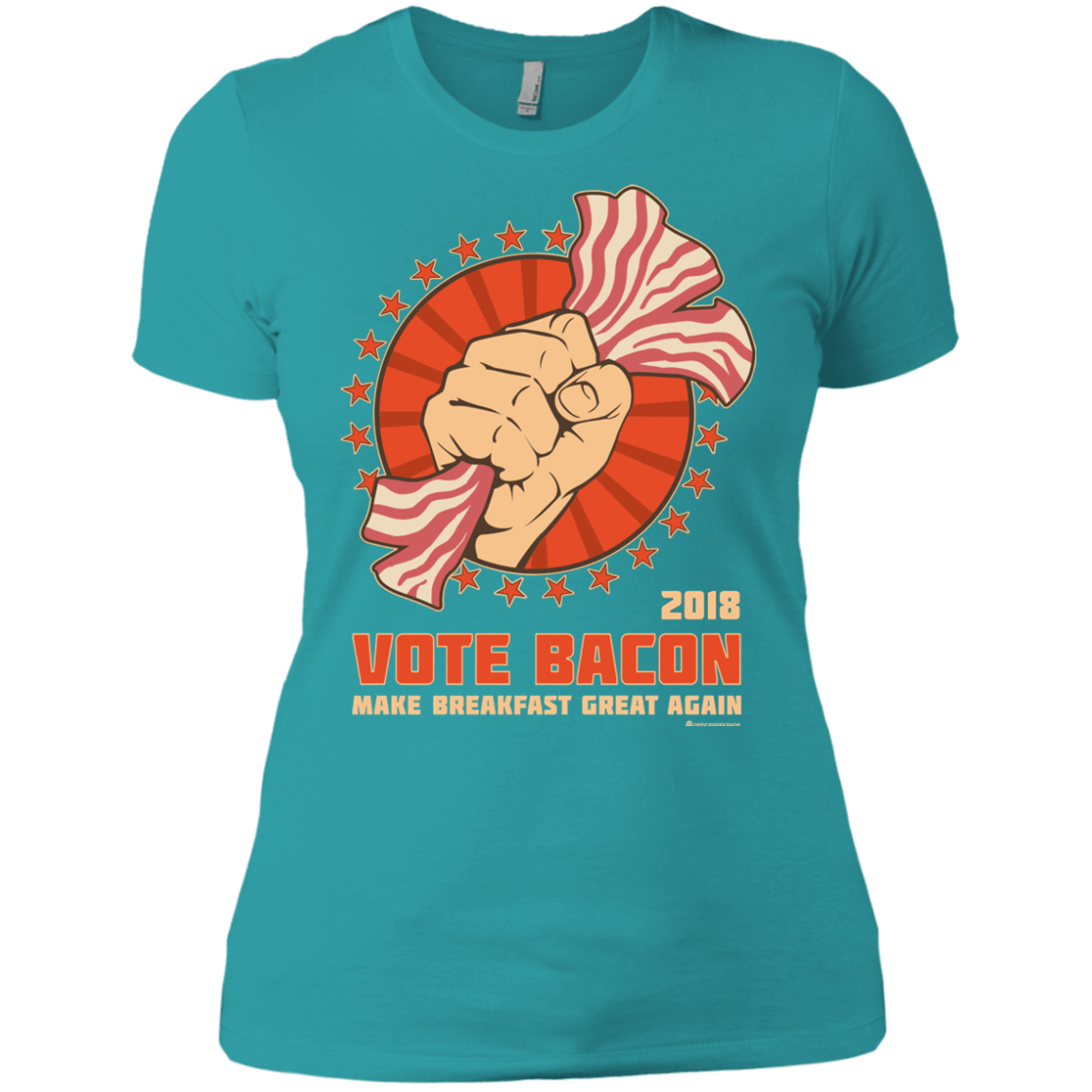 T-Shirts Tahiti Blue / X-Small Vote Bacon In 2018 Women's Premium T-Shirt