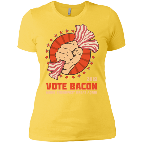 T-Shirts Vibrant Yellow / X-Small Vote Bacon In 2018 Women's Premium T-Shirt