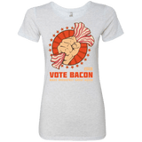 T-Shirts Heather White / Small Vote Bacon In 2018 Women's Triblend T-Shirt