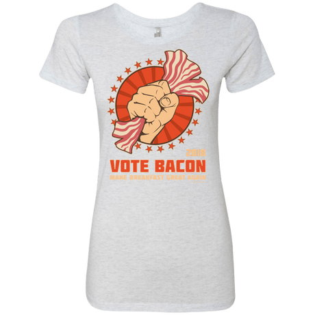 T-Shirts Heather White / Small Vote Bacon In 2018 Women's Triblend T-Shirt