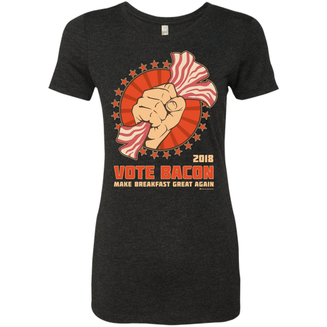 T-Shirts Vintage Black / Small Vote Bacon In 2018 Women's Triblend T-Shirt
