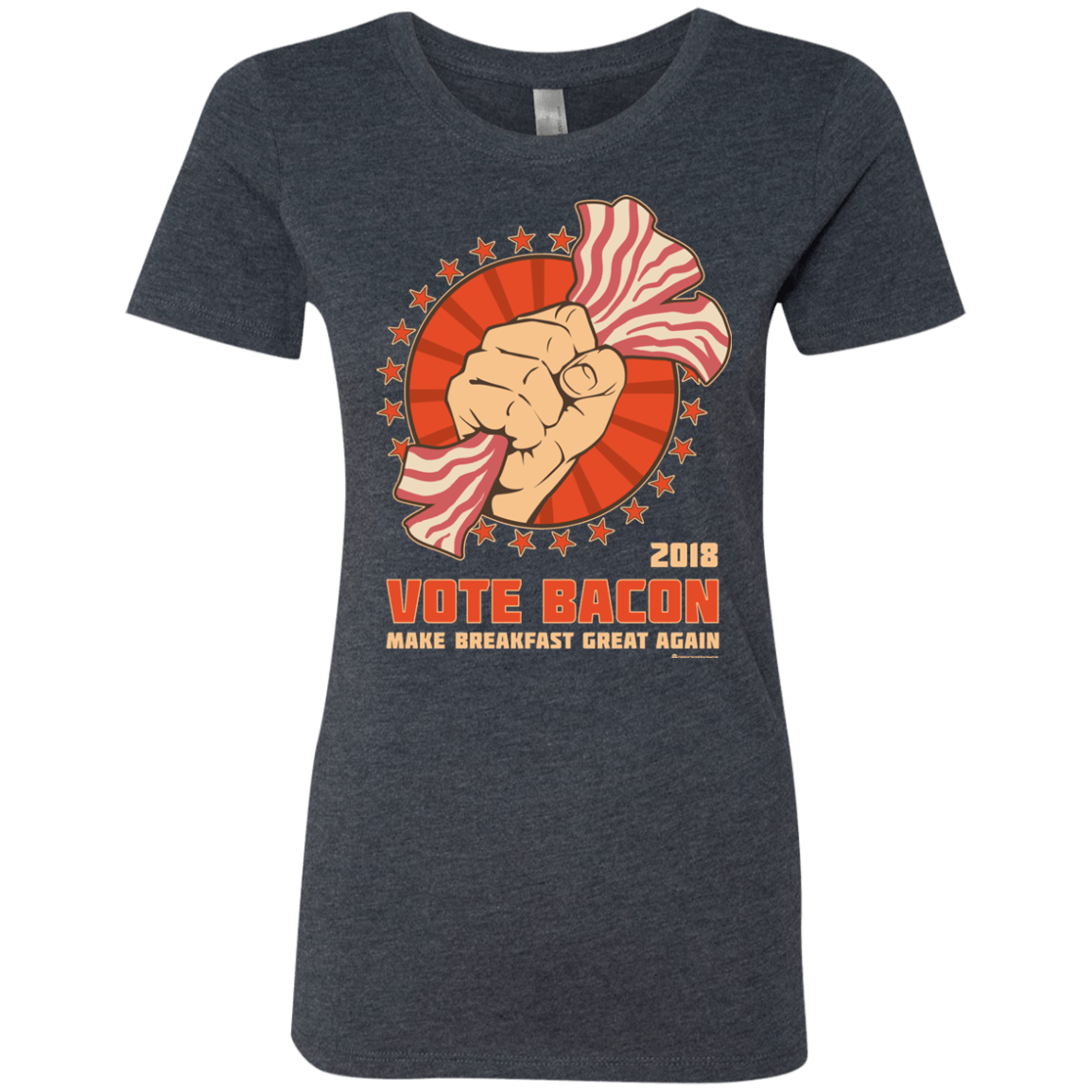 T-Shirts Vintage Navy / Small Vote Bacon In 2018 Women's Triblend T-Shirt