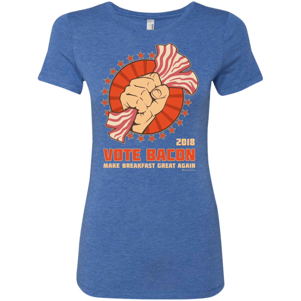 T-Shirts Vintage Royal / Small Vote Bacon In 2018 Women's Triblend T-Shirt