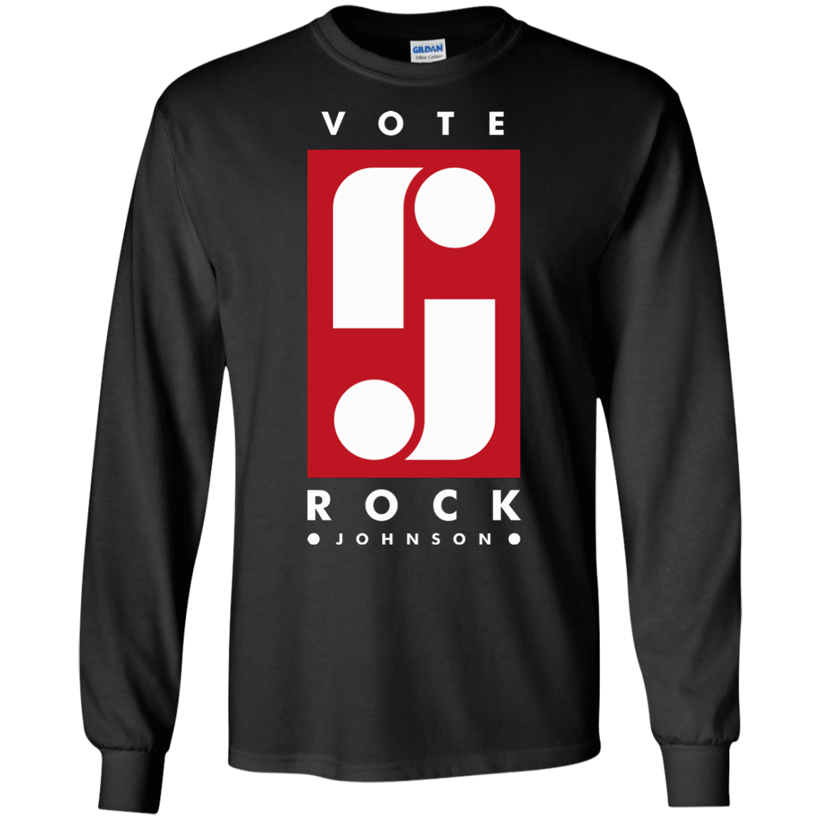 Vote Rock Johnson Men's Long Sleeve T-Shirt