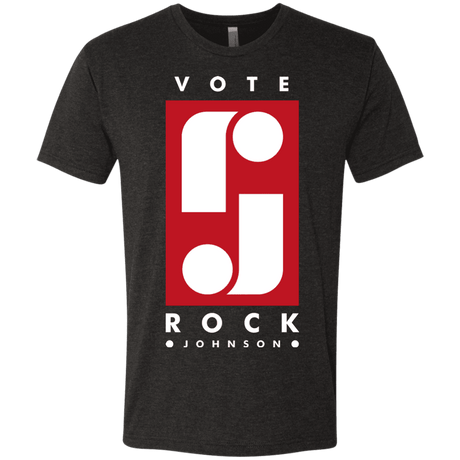 T-Shirts Vintage Black / S Vote Rock Johnson Men's Triblend T-Shirt