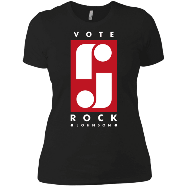 T-Shirts Black / X-Small Vote Rock Johnson Women's Premium T-Shirt