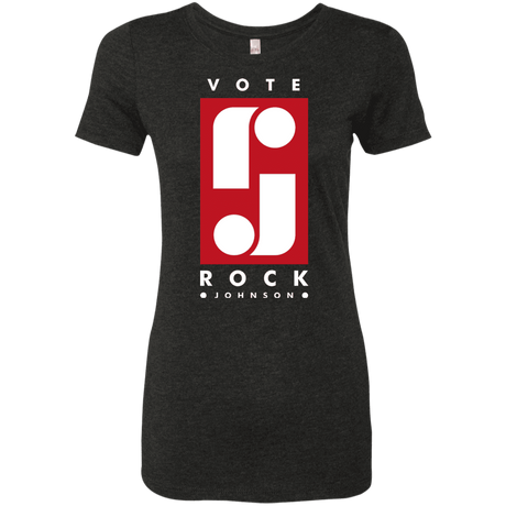 T-Shirts Vintage Black / S Vote Rock Johnson Women's Triblend T-Shirt