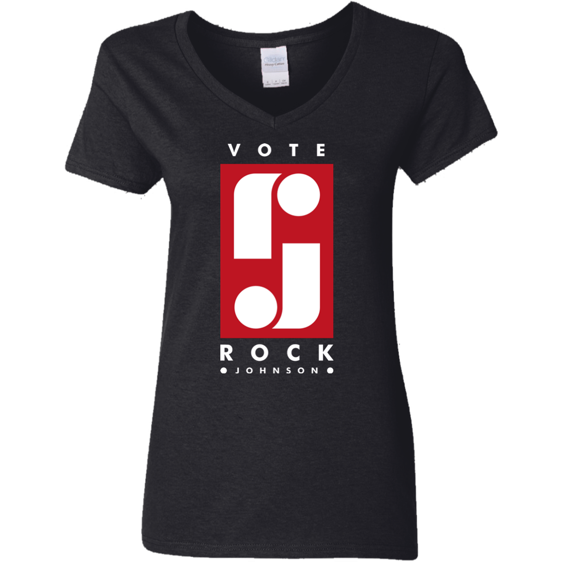 Vote Rock Johnson Women's V-Neck T-Shirt