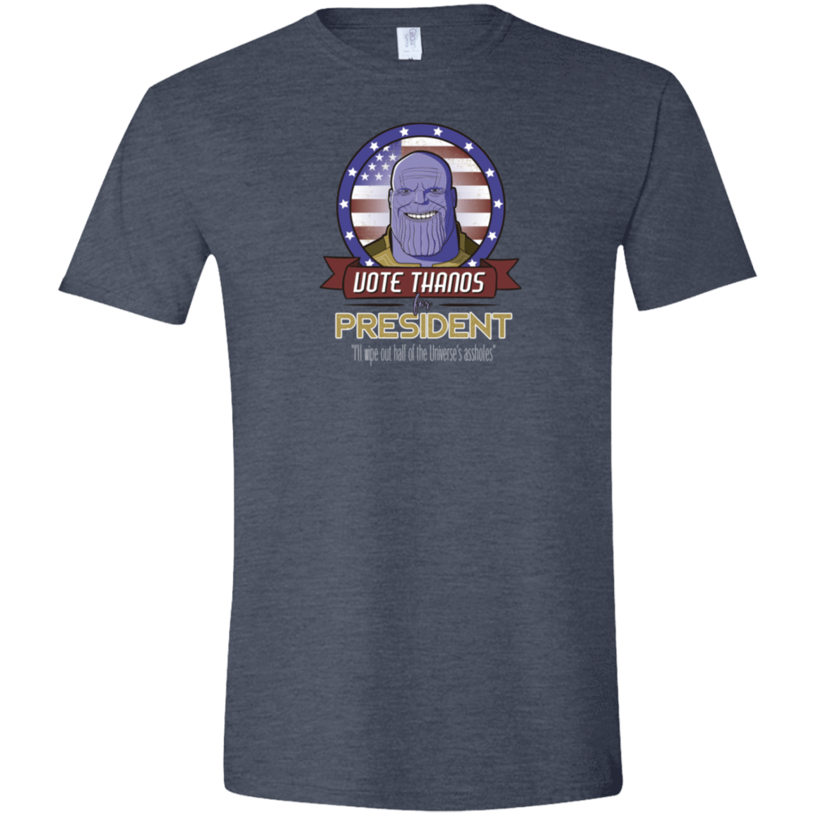 T-Shirts Heather Navy / S Vote Thanos Men's Semi-Fitted Softstyle