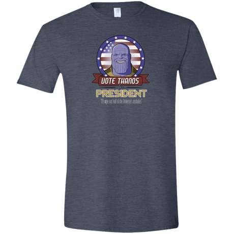 T-Shirts Heather Navy / S Vote Thanos Men's Semi-Fitted Softstyle
