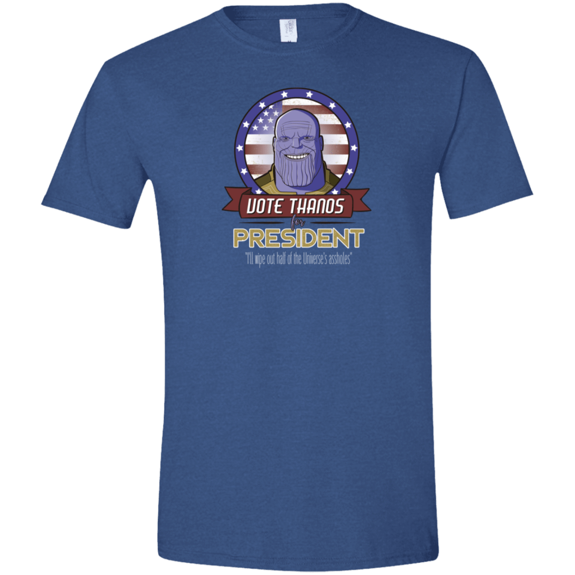 T-Shirts Heather Royal / X-Small Vote Thanos Men's Semi-Fitted Softstyle