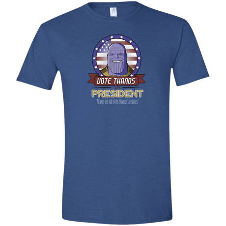 T-Shirts Heather Royal / X-Small Vote Thanos Men's Semi-Fitted Softstyle