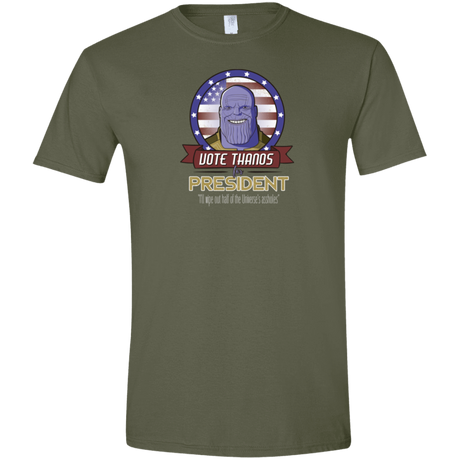 T-Shirts Military Green / S Vote Thanos Men's Semi-Fitted Softstyle