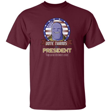 T-Shirts Maroon / S Vote Thanos T-Shirt