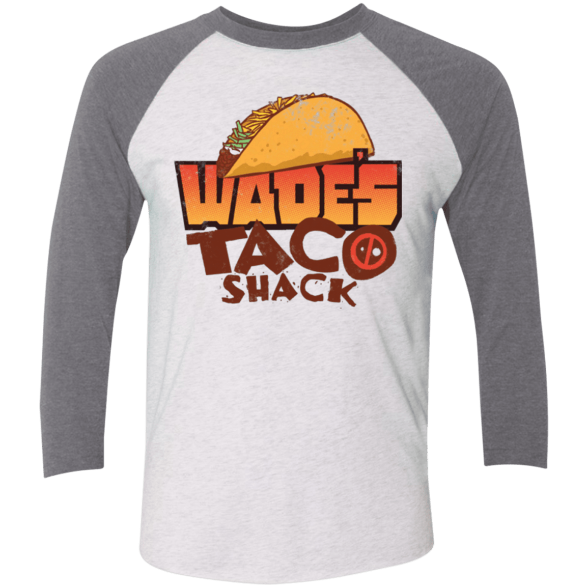 T-Shirts Heather White/Premium Heather / X-Small Wade Tacos Triblend 3/4 Sleeve