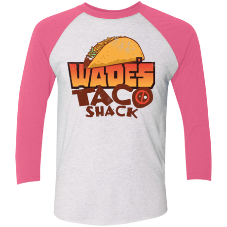 T-Shirts Heather White/Vintage Pink / X-Small Wade Tacos Triblend 3/4 Sleeve