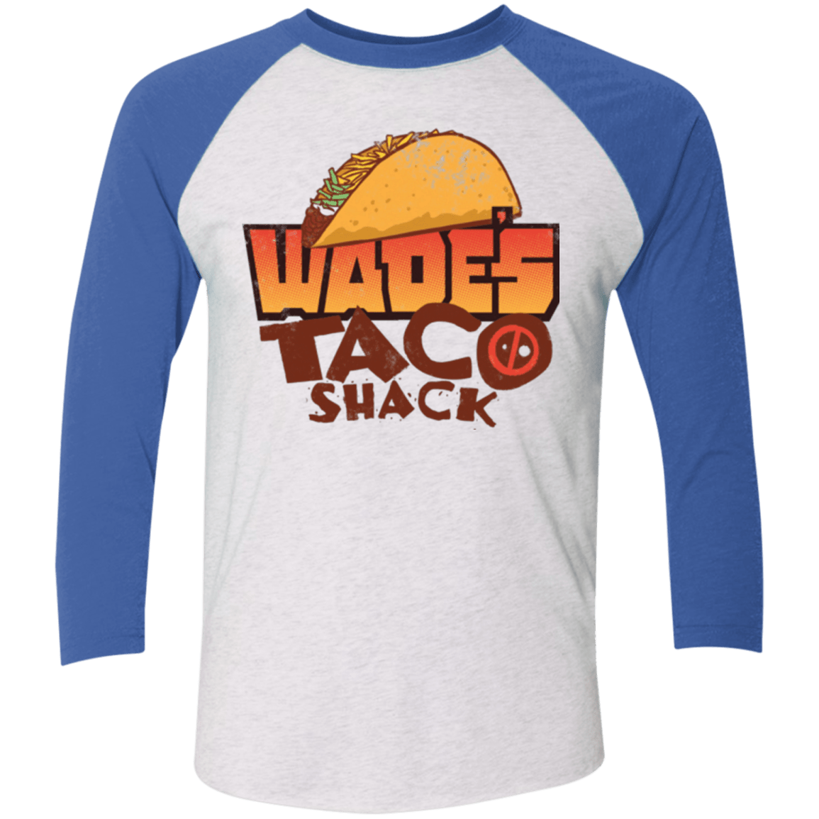 T-Shirts Heather White/Vintage Royal / X-Small Wade Tacos Triblend 3/4 Sleeve